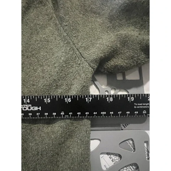 Eddie Bauer Sweater Womens Small Sage Green Pullover Wool Blend Ribbed Collar‎ - Picture 7 of 8